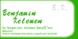 benjamin kelemen business card